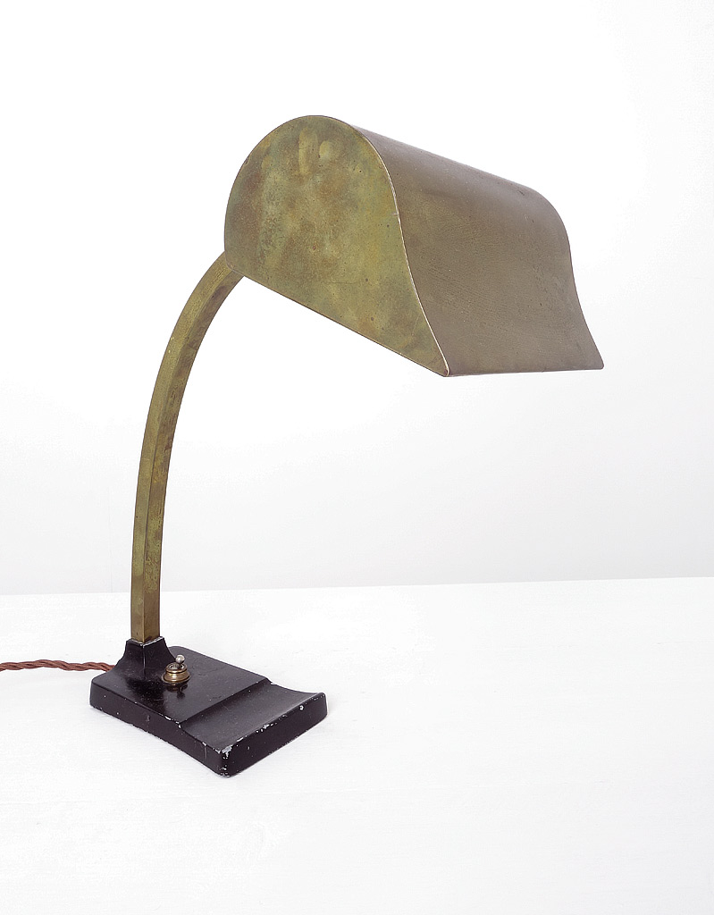 Brass desk light English circa 1930s.