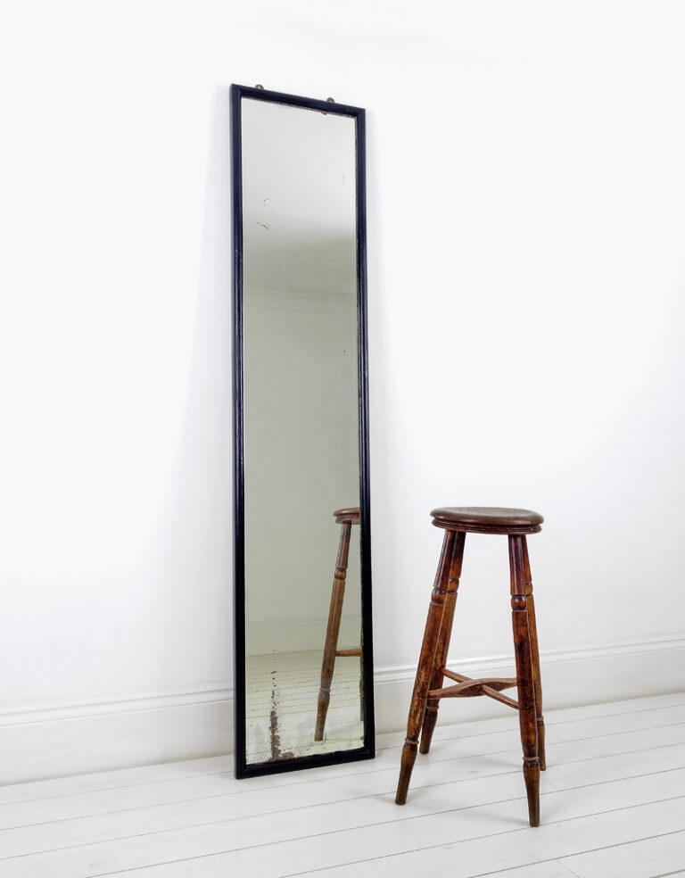 Ebonised shop fitters mirror