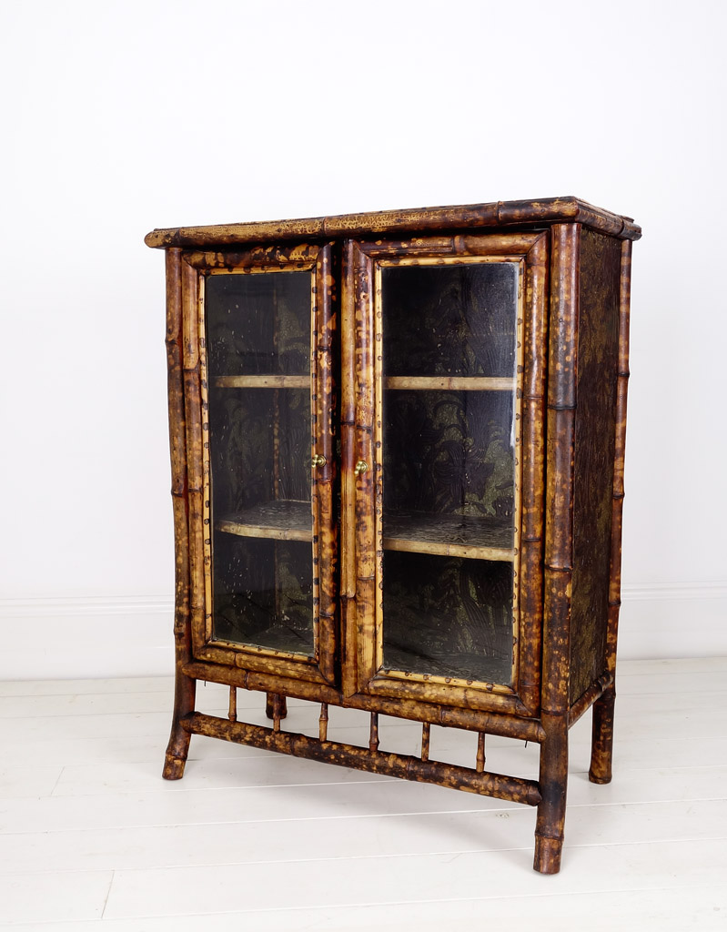 Victorian tortoise bamboo cabinet circa 1890.