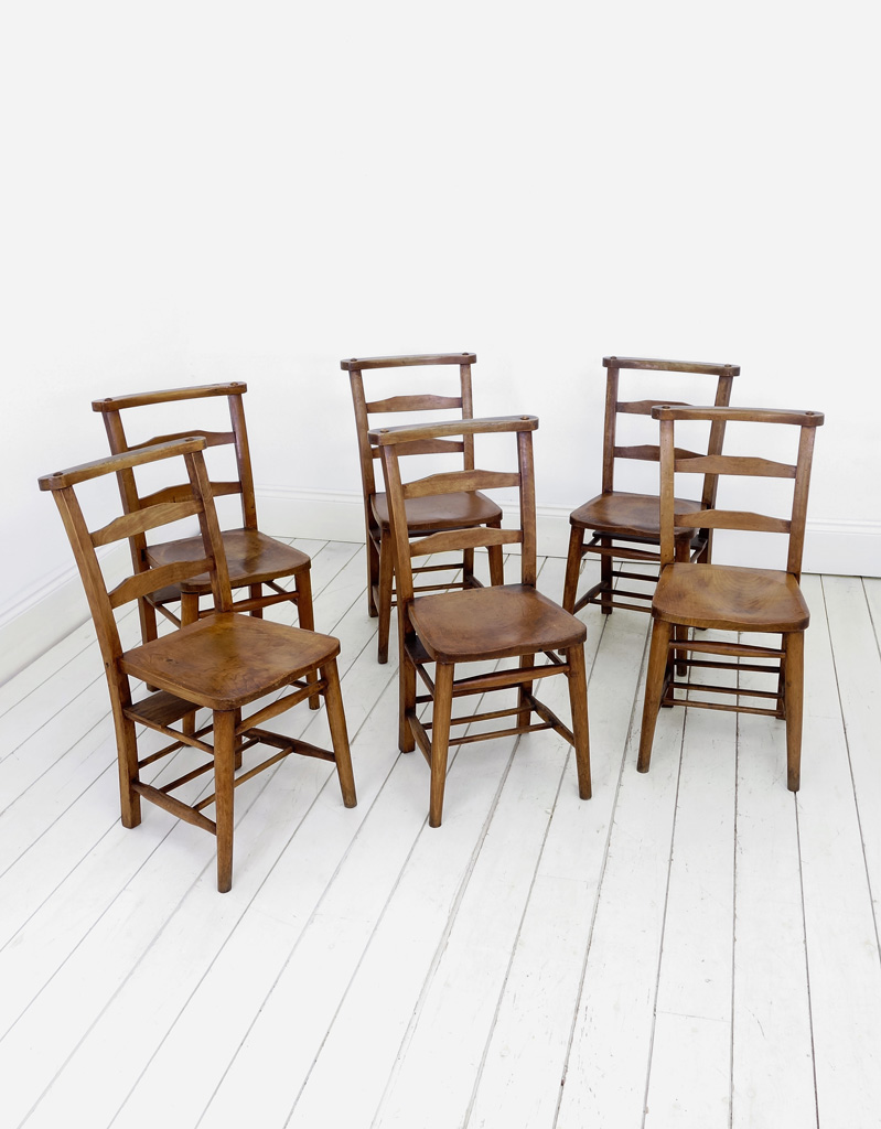 A set of six chapple chairs